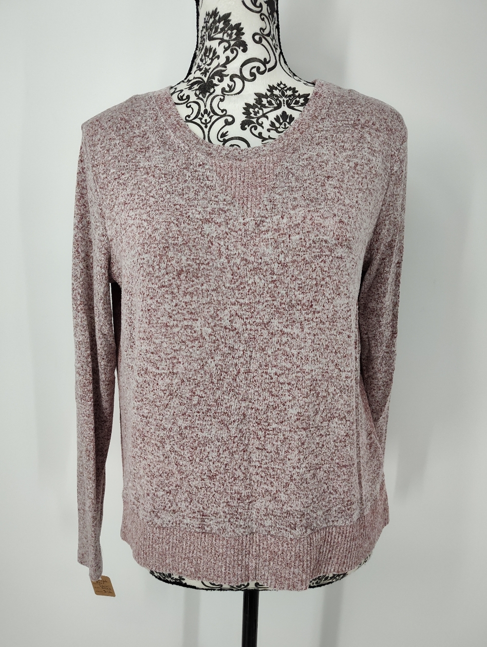 Poof! Marled Dusty Pink Crewneck Sweater Women's Small